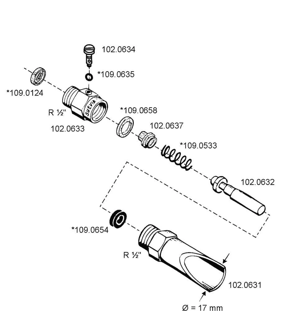 Suevia - SU10206345 - Regulatorschraube mit O-Ring