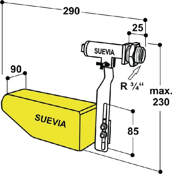 Suevia - SU1310738 - Schwimmerventil Modell 738