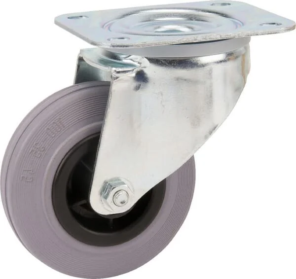 Tente - 3470PIR100P62 - Laufrolle Schwenkbar, Gummilaufrad: Diameter 100x35mm, Plattenbefestigung: 105x85mm Belastung: 75kg, Tente