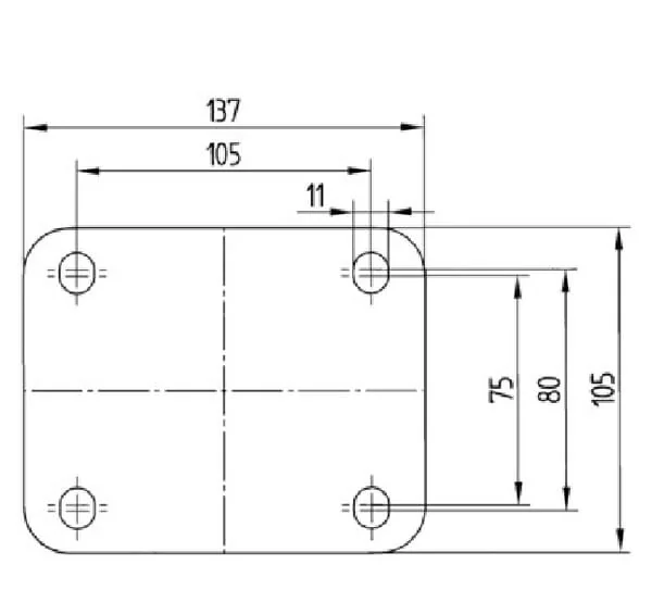 Tente - 3470UAR100P62 - Lenkrollen mit Polyurethan-Laufbelag