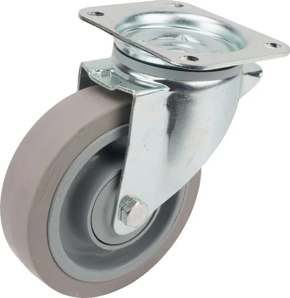 Tente - 3470UFP160P63 - Lenkrolle, Gummilaufrad: Diameter 160x46mm, Plattenbefestigung: 137x105mm Belastung: 300kg, Tente