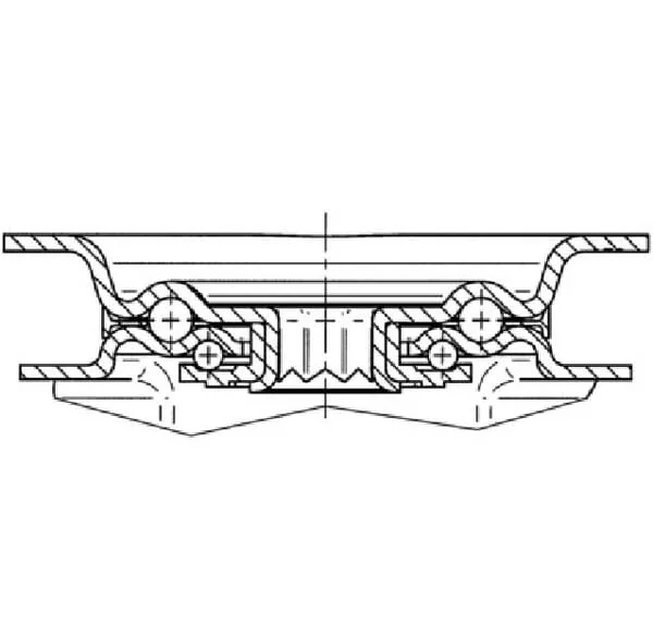 Tente - 3477IEP100P62 - Lenkrolle, Gummilaufrad: Diameter 100x40mm, Mit Bremse, Plattenbefestigung: 105x85mm Belastung: 200kg, Tente