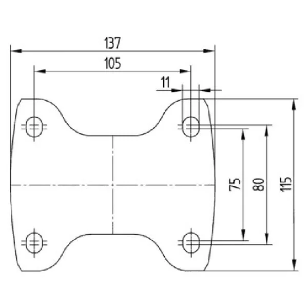 Tente - 3478DPR200P63 - Feststellrolle 200mm