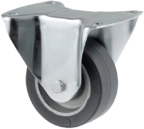 Tente - 3478IEP100P62 - Starrrolle, Gummilaufrad: Diameter 100x40mm, Plattenbefestigung: 105x85mm Belastung: 200kg, Tente