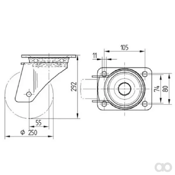 Tente - 4680UOP250P63 - Hochleistungsraeder aus Polyamid