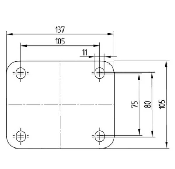 Tente - 4687ITP125P63 - Hochleistungsraeder mit Polyurethan-Laufbelag