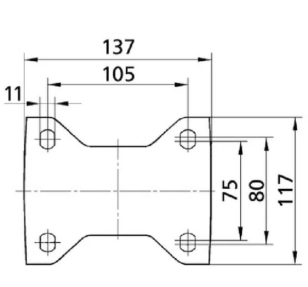 Tente - 4688ITP160P63 - Hochleistungs-Festrollen mit Polyurethan-Laufbelag
