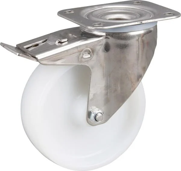 Tente - 8477UOO125P62 - Edelstahl-Lenkrollen mit Kunststofflaufflaeche