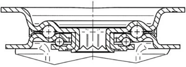 Tente - 8477UOO200P63 - Edelstahl-Lenkrollen mit Kunststofflaufflaeche