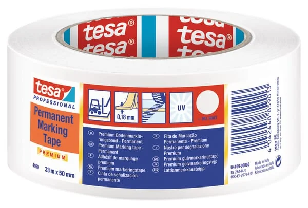 TESA - T041690005693 - Klebeband Premium-PVC Permanent Weiss 33m x 50mm TESAflex®