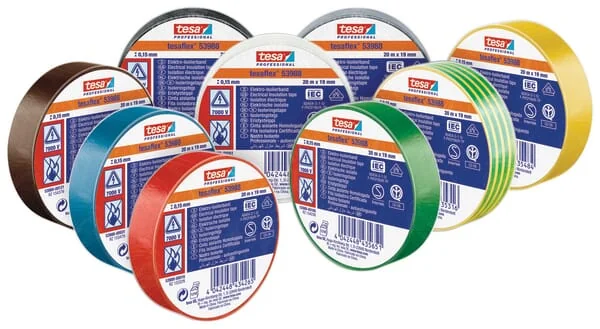 TESA - T539880007600 - Isolierband, Gelb-Gruen, 20 m x 19 mm, Tesaflex®