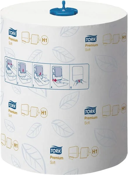 Tork - PM290016 - Papiertuch, Weisse Rolle, 19cm x 100m, 2-Lagig, Aussen-Diameter 190mm, Gepraegt, 6 Rollen