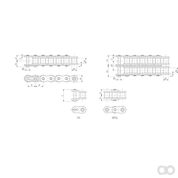 Tsubaki - RS08B2SLAMBDA - Verbindungsglied Lambda Doppelt 1/2