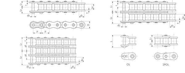 Tsubaki - RS16B2 - Duplex-Kette 1