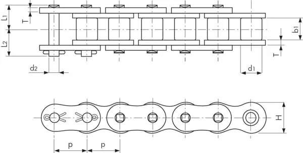 Tsubaki - RS60HT - Rollenkette ASA 60 HT