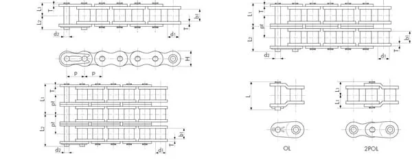 Tsubaki - RS802 - Duplex-Rollenkette