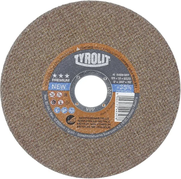 Tyrolit - 34332824 - Trennscheibe 125x1,6x22,23mm A46N-BFP