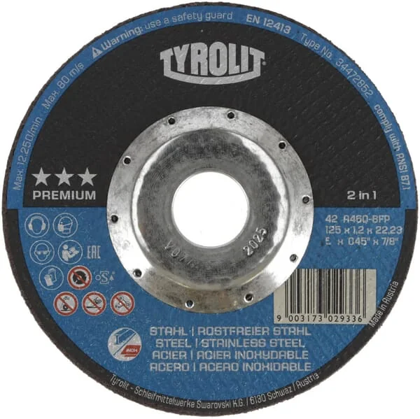 Tyrolit - 34472852 - Schneidscheibe Premium 42F 125x1,2