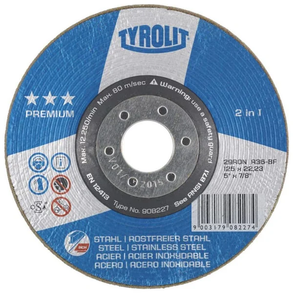 Tyrolit - BD115A36 - Schleifscheibe 115mm A36-BF