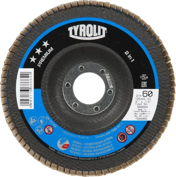 Tyrolit - K19191 - Schleifblatt 125mm K60