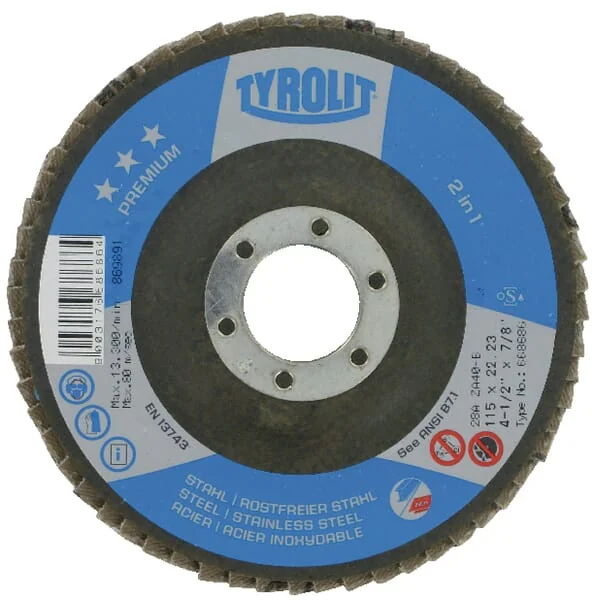 Tyrolit - K192204 - Laeppscheibe 115mm K80 Flach