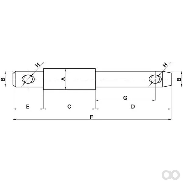 Vapormatic - VLK7012 - Toplink Bolzen 19,00 mm/25,4x175mm Kat. 1/2 1 Stk. Vapormatic