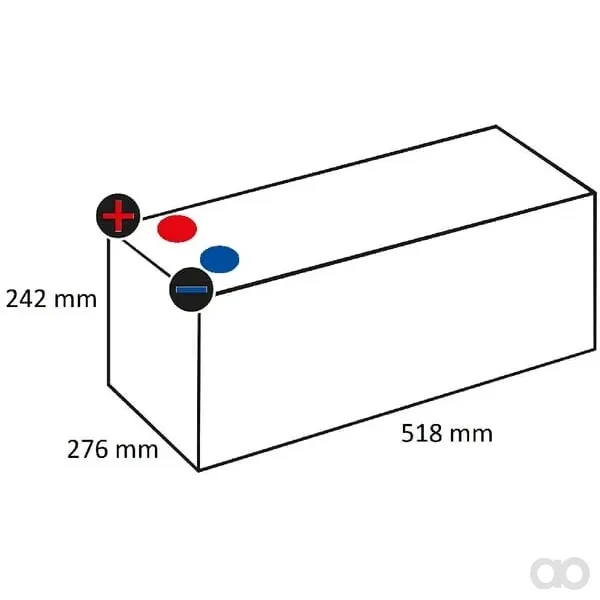 VARTA - 930240120B912 - Batterie Dual Purpose 12V 240Ah 1200A LED240
