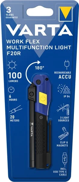 VARTA - VT18649 - Work Flex Multifunktionsleuchte F20R