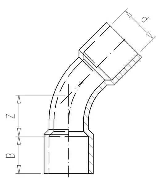 VdL - 7160545DB - PVC-Bogen 45° 160mm