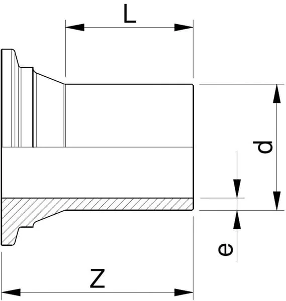 VdL - KS07540PE11 - PE-Anschluss Fuer Kugel 75mm SDR11