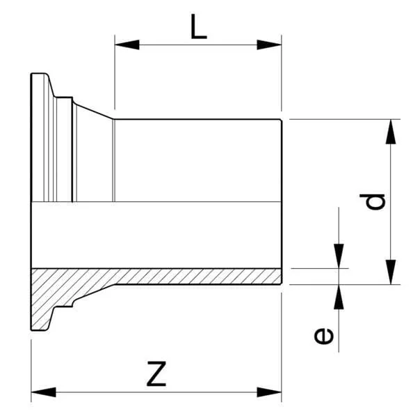VdL - KS09040PE11 - PE-Anschluss Fuer Kugel 90mm SDR11