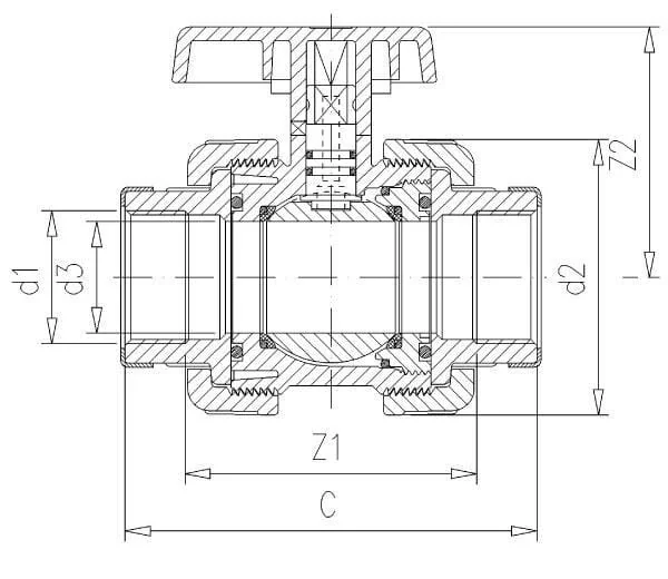 VdL - KS3PVC - PVC-Sperrventil Typ: DID 3"x3"
