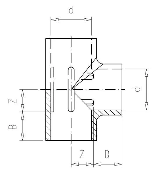 VdL - PVC7TEE9034 - PVC-T-Stueck 3/4"x3/4"x3/4"