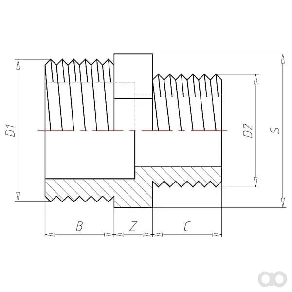 VdL - V335090 - Reduzierstueck 2x IG 1 1/2" x 1 1/4"