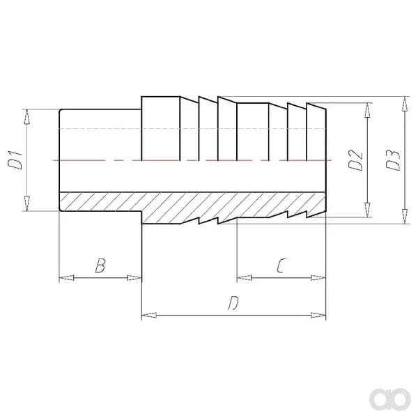 VdL - V357040 - Schlauchreparaturstueck 40 x 40 Kleber