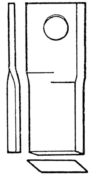 Vicon - VGCM138 - Rasenmähermesser Rechts 105x48x3mm Loch Durchmesser 21mm Geeignet Für Vicon/PZ, 25 Stück