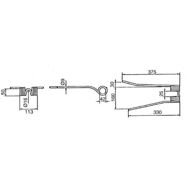 Vicon - VGPZ111E - Rotierzinke Linksdrehend Original PZ