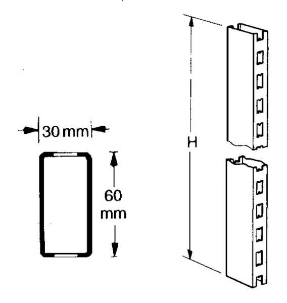 Vika - 57116161K - Aufrecht 160cm Schiefergrau