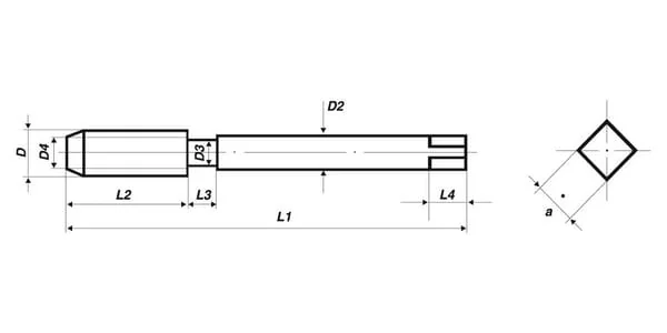 Völkel - TA15181 - Handgewindebohrersatz HSS M 8x1