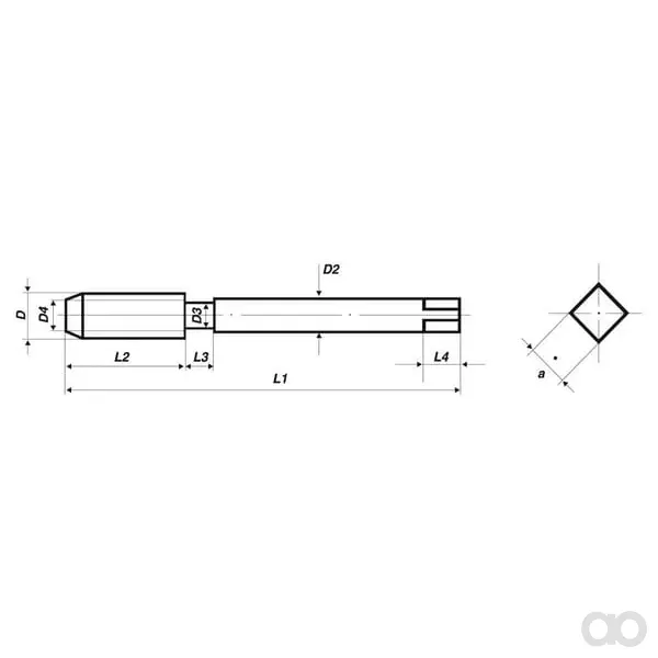 Völkel - TA15538UNC - Handgewindebohrersatz HSS 3/8" UNC