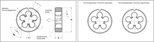 Völkel - TA181S10125 - Gewindelehrplatte HSS M10x1,25