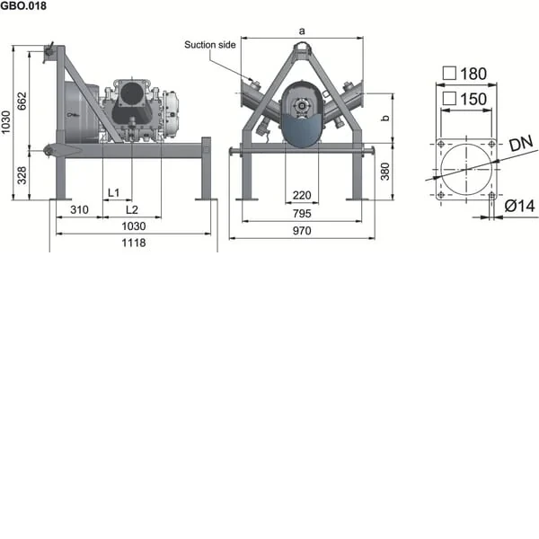 Vogelsang - APK0000122 - Drehkolbenpumpe FX116-300S + Gestell