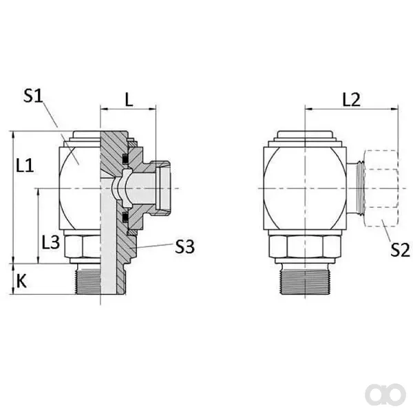 Voss - DGWEV12LM16WD - Schwenk-Banjo 12L M16