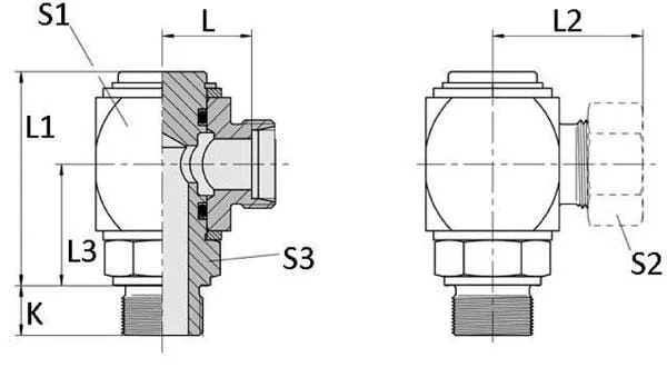 Voss - DGWEV15LM22 - Drehdurchfuehrung 15L M22