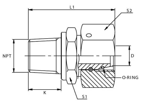 Voss - EGESD12L38NPT - Kupplung 12L 3/8NPT