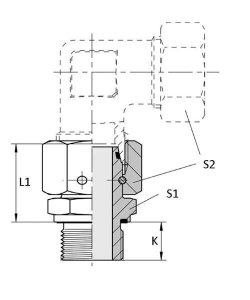 Voss - EGESD12SR14WD - Kupplung 12s R1/4
