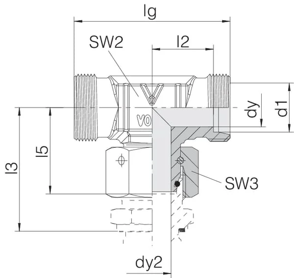 Voss - ETSD28L - Verstellbarer Stecker 28l