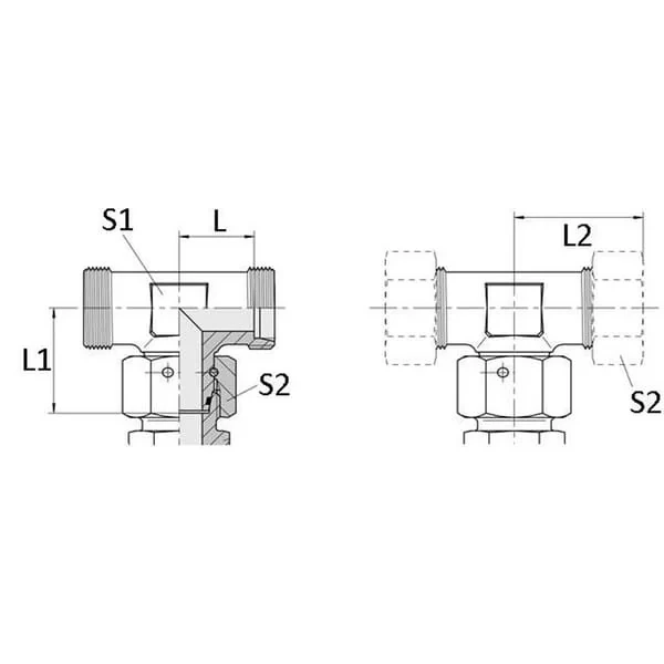 Voss - ETSD28L - Verstellbarer Stecker 28l