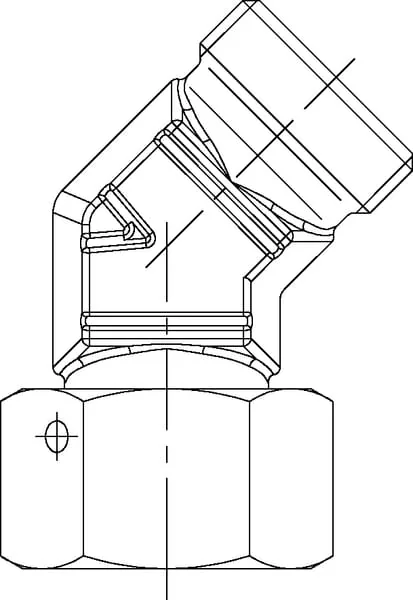 Voss - EVSD16S - 45° Schneidringverbindung 16S