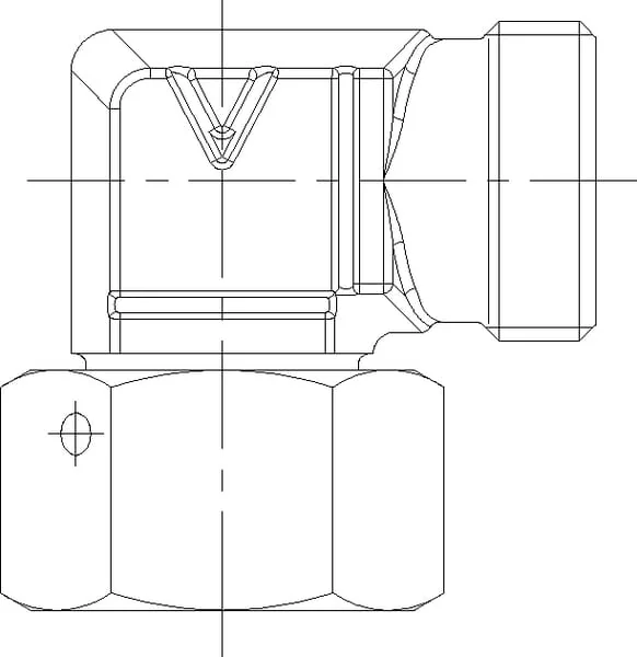 Voss - EWSD42L - Kniegelenk Drehbar 90° M52x2,0 42L